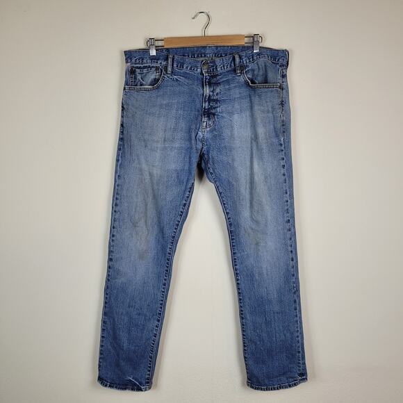 Denim & Supply Ralph Lauren Jeans 36x32 Blue Bedford Straight Leg Distressed